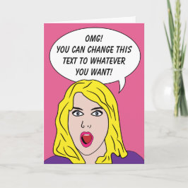 Kundenspezifische Grußkarte der RETRO FRAU Karte