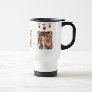 Kundenspezifische Herz-Reise-Tasse Fotovalentines Reisebecher