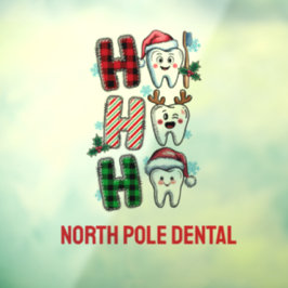 Kundenspezifische Ho Ho Ho Dental Office Fensteraufkleber