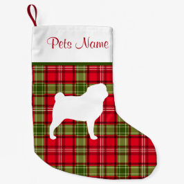 Kundenspezifische Hundezucht-rotes u. grünes Kleiner Weihnachtsstrumpf