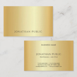 Kundenspezifische Imitate Gold Minimalistisch Temp Visitenkarte