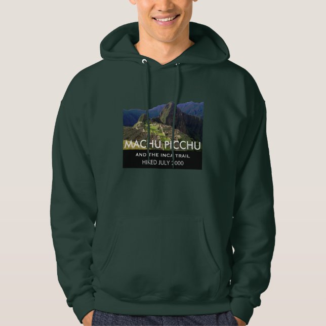 Kundenspezifische Inka-Spur, Machu Picchu Gedenk Hoodie (Vorderseite)