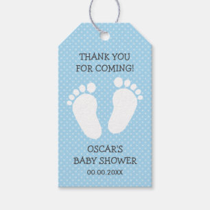 Kundenspezifische Jungen-Babyparty danken Ihnen Geschenkanhänger