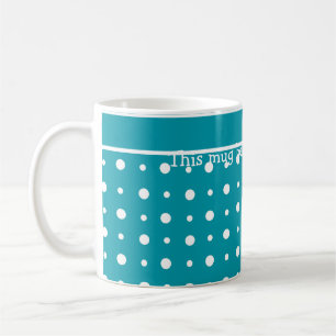 Kundenspezifische Kaffee-Tasse, Polka-Punkte, weiß Tasse