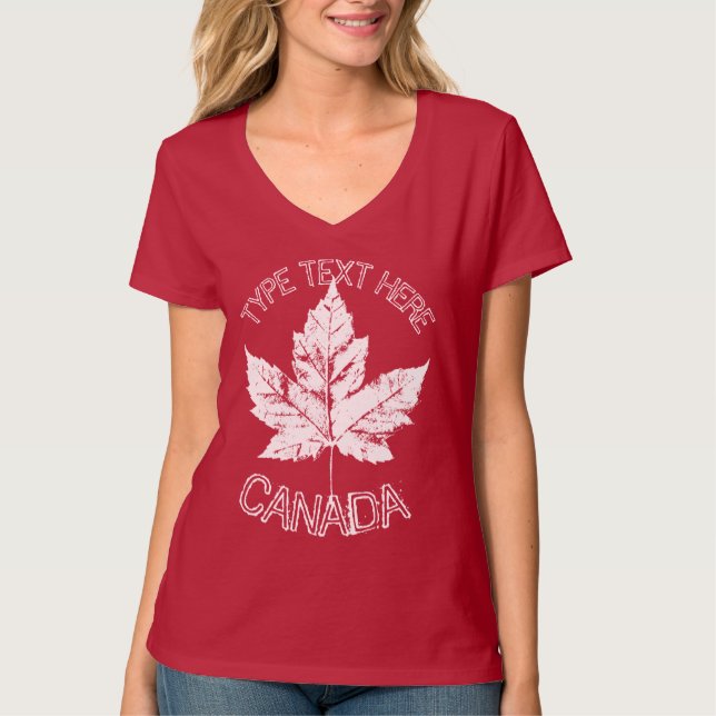 Kundenspezifische Kanada T - Shirt Retro Canada So (Vorderseite)