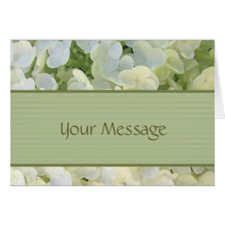Kundenspezifische Karte des weißen Hydrangea