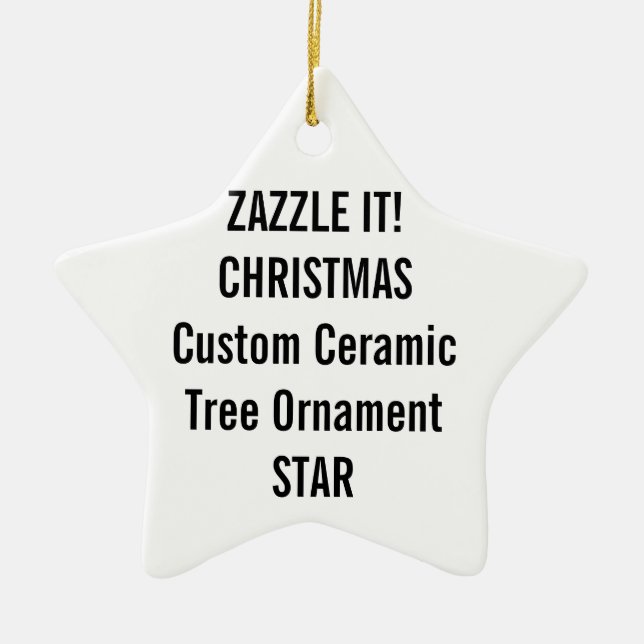 Kundenspezifische Keramik STERN Ornament (Vorne)