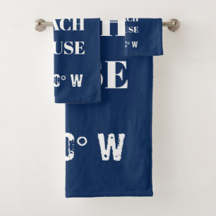 Kundenspezifische Koordination unseres Beach House Badhandtuch Set