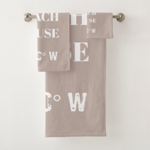 Kundenspezifische Koordination unseres Beach House Badhandtuch Set