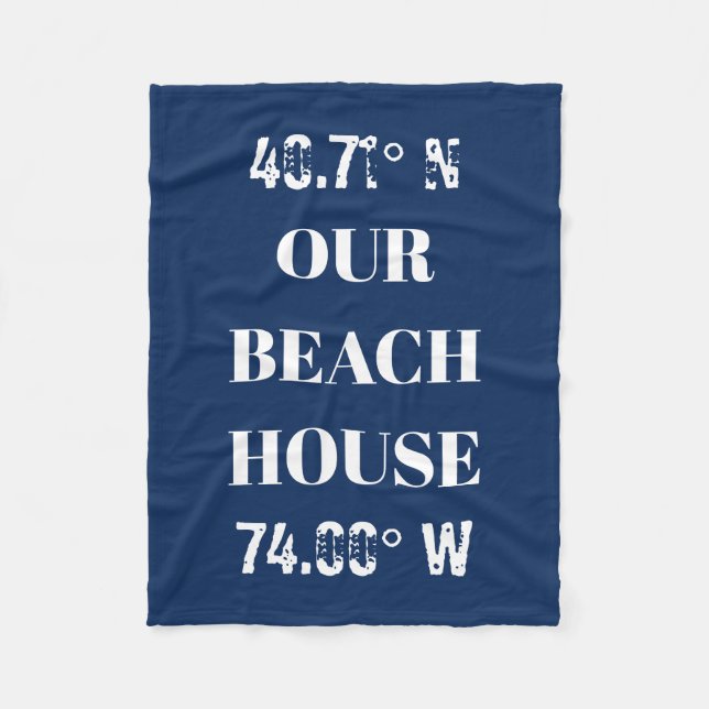 Kundenspezifische Koordination unseres Beach House Fleecedecke (Vorderseite)