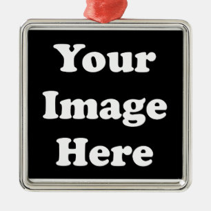 Kundenspezifische leere quadratische silbernes ornament