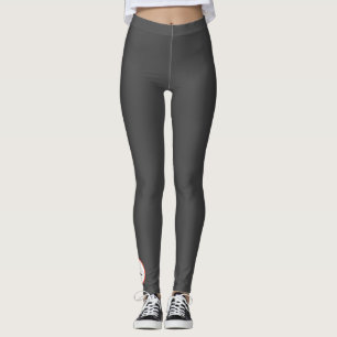 Kundenspezifische Leggings: GRAU MIT CUSTOM INITIA Leggings