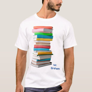 Kundenspezifische Lehrerbewertungsbücher mit Namen T-Shirt
