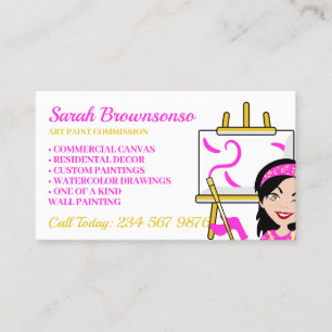 kundenspezifische Leinwand für Künstlergemälde Visitenkarte