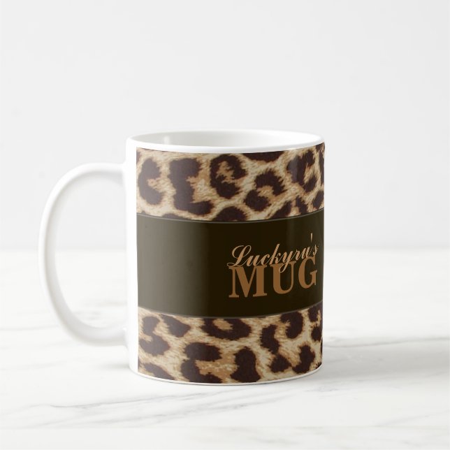 Kundenspezifische Leopard-Druck-Tasse Tasse (Links)