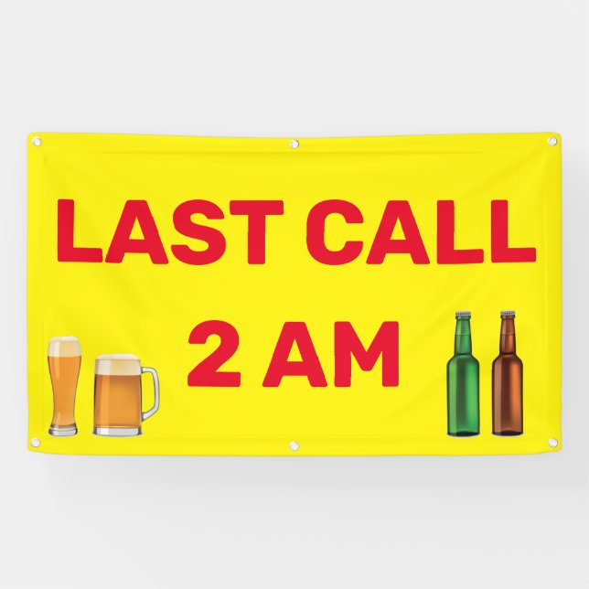Kundenspezifische Letzte Anrufnummer 2.00 Bar Pub  Banner (Horizontal)