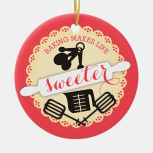 Kundenspezifische Liebe backende Keramik Ornament