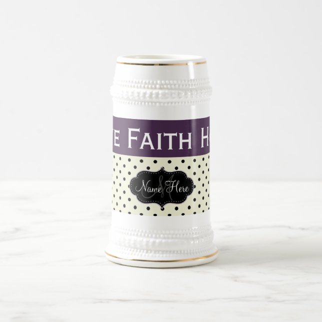 Kundenspezifische Liebe-Glauben-Hoffnung Acai Bierglas (Mittel)