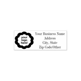 Kundenspezifische Logo-Adresse Business für mehrer Permastempel