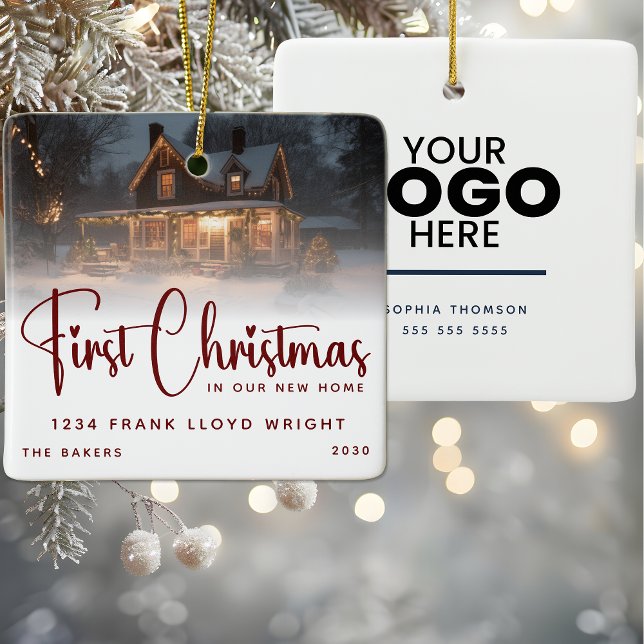 Kundenspezifische Logo-Geschenke zum ersten Mal We Keramikornament (Von Creator hochgeladen)