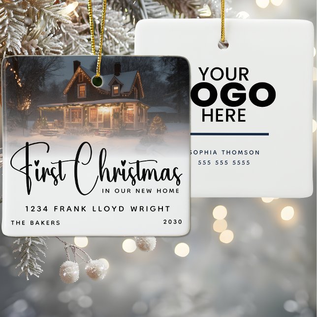 Kundenspezifische Logo-Geschenke zum ersten Mal We Keramikornament (Von Creator hochgeladen)