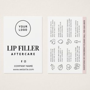 Kundenspezifische Logo-Lip-Filler-Aftercare-Ratenk