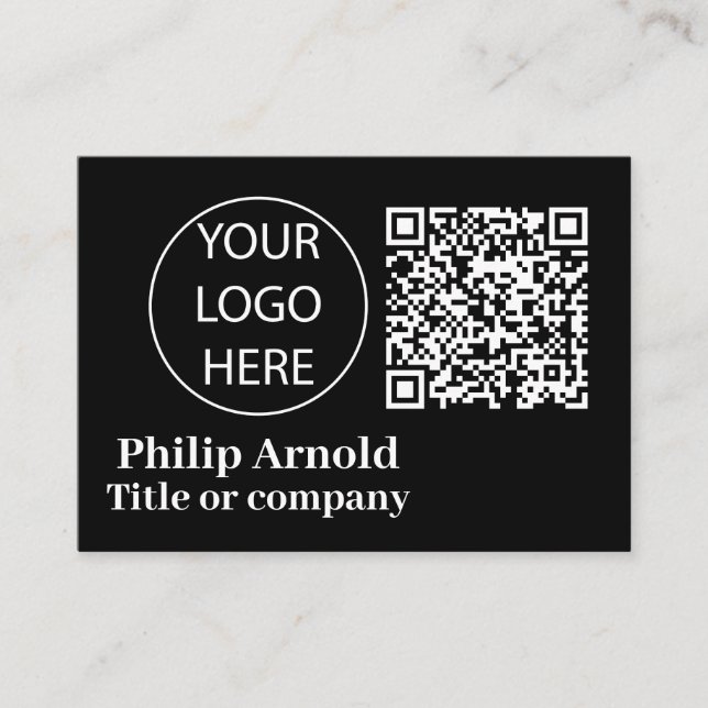 Kundenspezifische Logo- und QR-Code-Visitenkarte Visitenkarte (Vorderseite)