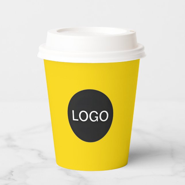 Kundenspezifische Logos, Luxusgoldmarken Pappbecher (Vorderseite)