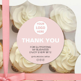 Kundenspezifische Logos Vielen Dank für Ihr Geschä Runder Aufkleber