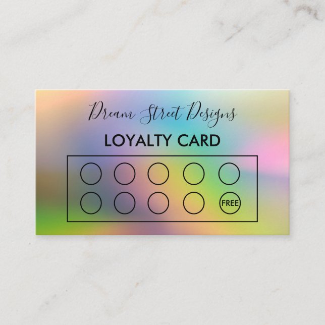 Kundenspezifische Loyalitätskarte Visitenkarte (Vorderseite)