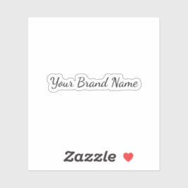 Kundenspezifische Markenbezeichnung in kursiver Tr Aufkleber