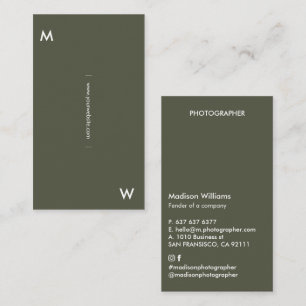 Kundenspezifische Minimal-Monogram-Visitenkarte Visitenkarte