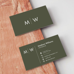 Kundenspezifische Minimal-Monogram-Visitenkarte Visitenkarte
