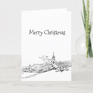 Kundenspezifische Minimalistische Weihnachtsgrüße Feiertagskarte