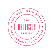 Kundenspezifische moderne Familienname Runde Rücks