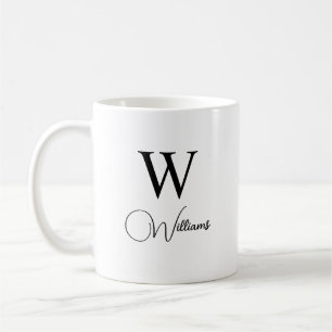 Kundenspezifische Monogramm, Kaffee-Tasse mit Buch Kaffeetasse