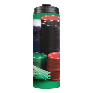 Kundenspezifische Monogramm POKER-Trommel Thermosbecher