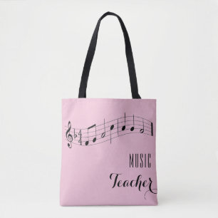 Kundenspezifische Musik-Lehrer-Tasche - Rosen-Rosa