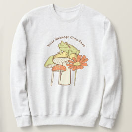Kundenspezifische Nachricht für Frosch und Pilze Sweatshirt