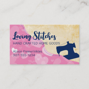 Kundenspezifische nähende Herzkarte der Visitenkarte