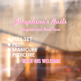 Kundenspezifische Nail Salon Services Willkommen Fensteraufkleber