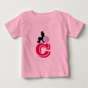 Kundenspezifische Netball-Mitte-Spieler-Position Baby T-shirt