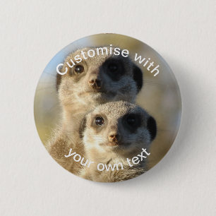 Kundenspezifische Paare von Meerkats Button