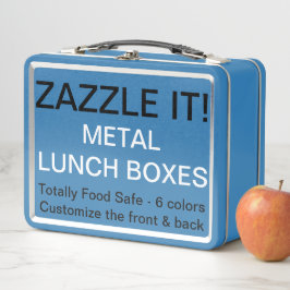 Kundenspezifische personalisierte BLAUE Metall Lunch Box