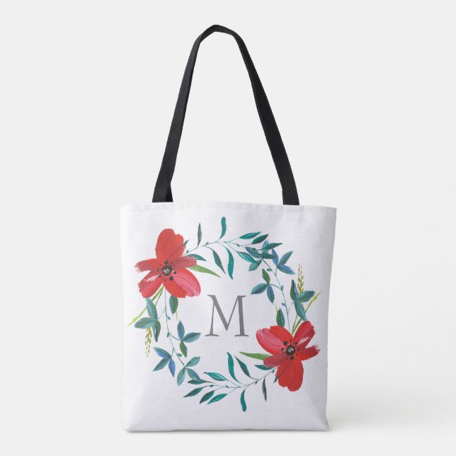 kundenspezifische personalisierte Blume-Tasche in  (Rückseite)