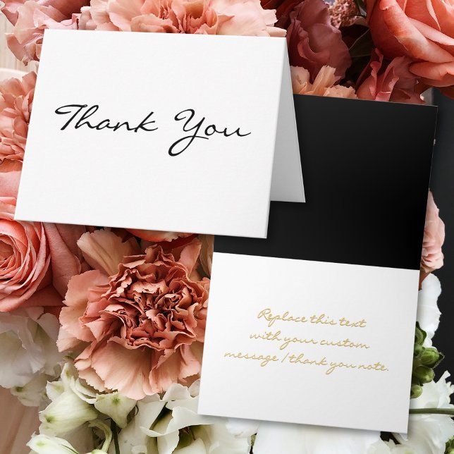 Kundenspezifische personalisierte elegante danken dankeskarte (Custom Custom Elegant Thank You Note Card)