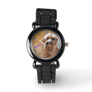 Kundenspezifische personalisierte Foto-Glitzer-Uhr Armbanduhr