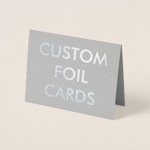 Kundenspezifische personalisierte silberne folienkarte