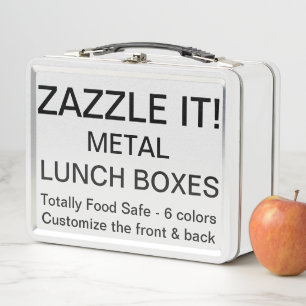 Kundenspezifische personalisierte WEISSES Metall Brotdose