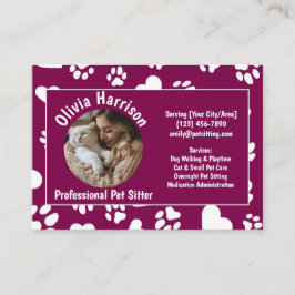 Kundenspezifische Pet Sitting Business Card - Garn Visitenkarte